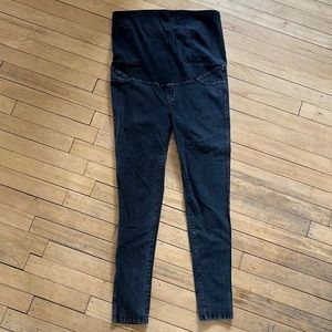 H&M maternity black wash jean stretchy jeggings